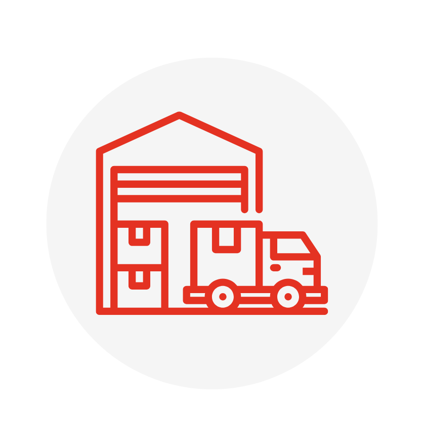 Logistics and Warehouse Services (line-art)